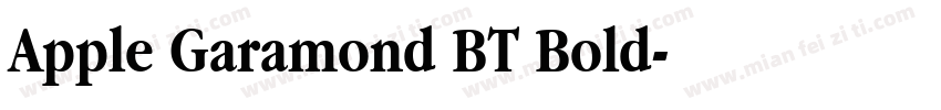 Apple Garamond BT Bold字体转换